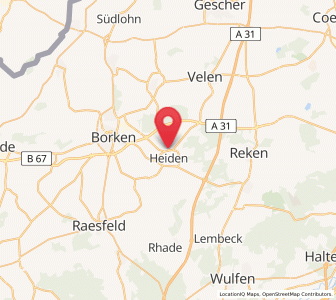 Map of Heiden, North Rhine-Westphalia