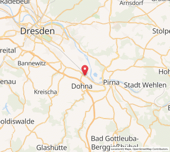 Map of Heidenau, Saxony