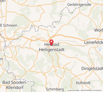 Map of Heilbad Heiligenstadt, Thuringia
