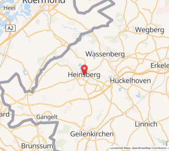Map of Heinsberg, North Rhine-Westphalia