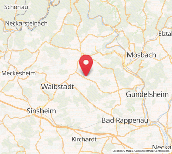 Map of Helmstadt-Bargen, Baden-Wurttemberg