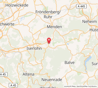 Map of Hemer, North Rhine-Westphalia