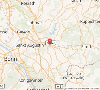 Map of Hennef (Sieg), North Rhine-Westphalia