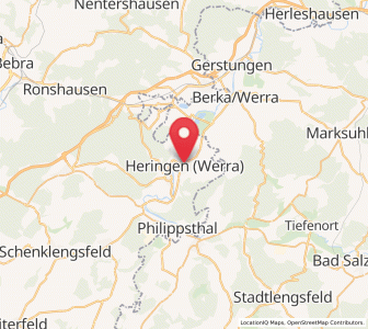Map of Heringen, Hesse