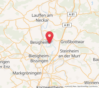 Map of Hessigheim, Baden-Wurttemberg