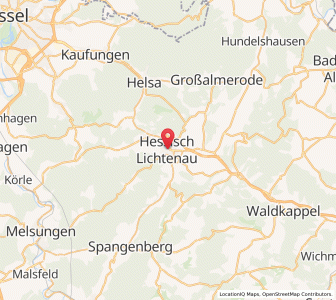 Map of Hessisch Lichtenau, Hesse