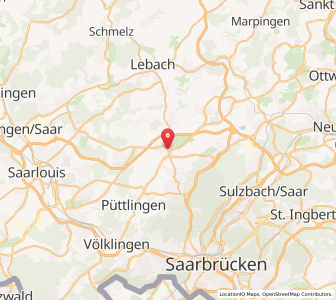 Map of Heusweiler, Saarland