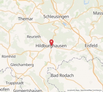 Map of Hildburghausen, Thuringia