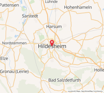 Map of Hildesheim, Lower Saxony