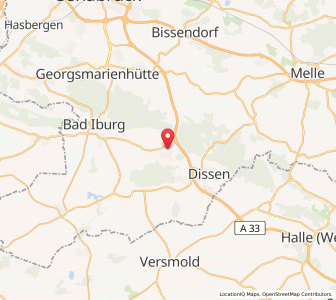 Map of Hilter, Lower Saxony