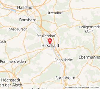 Map of Hirschaid, Bavaria