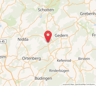 Map of Hirzenhain, Hesse