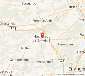 Map of Höchstadt, Bavaria