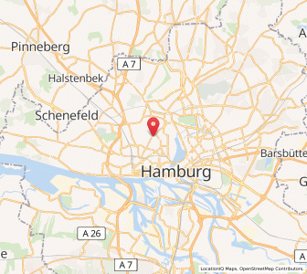 Map of Hoheluft-West, Hamburg