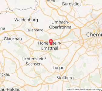 Map of Hohenstein-Ernstthal, Saxony