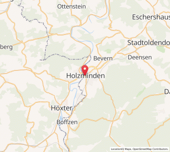 Map of Holzminden, Lower Saxony
