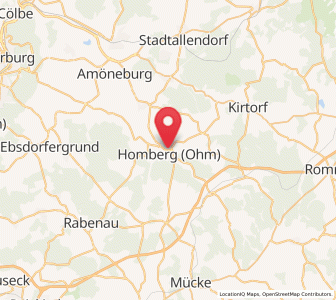 Map of Homberg (Ohm), Hesse