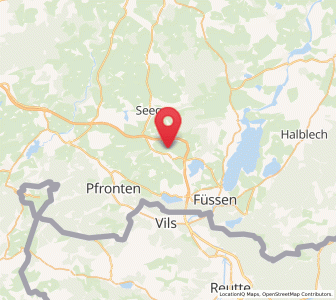 Map of Hopferau, Bavaria