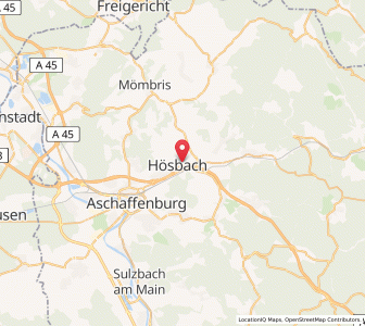 Map of Hösbach, Bavaria