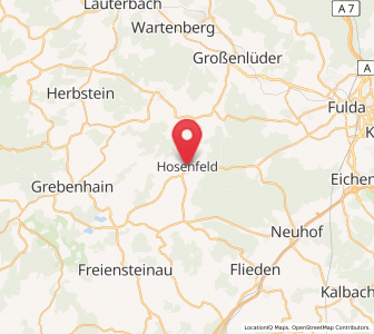 Map of Hosenfeld, Hesse