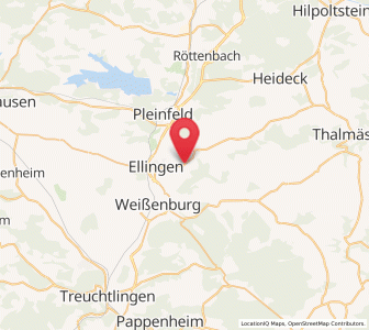 Map of Höttingen, Bavaria