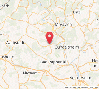 Map of Hüffenhardt, Baden-Wurttemberg