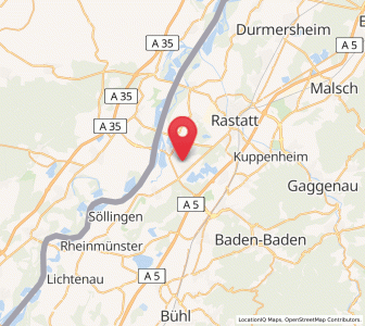 Map of Iffezheim, Baden-Wurttemberg