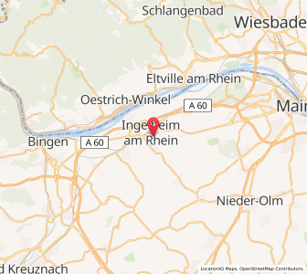 Map of Ingelheim am Rhein, Rheinland-Pfalz