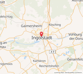 Map of Ingolstadt, Bavaria