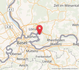 Map of Inzlingen, Baden-Wurttemberg