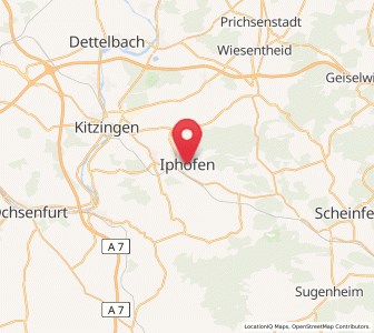 Map of Iphofen, Bavaria
