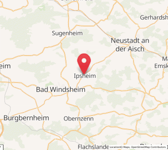 Map of Ipsheim, Bavaria