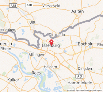 Map of Isselburg, North Rhine-Westphalia