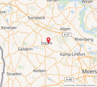 Map of Issum, North Rhine-Westphalia
