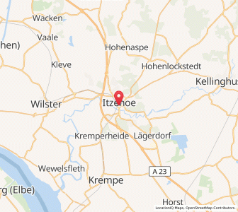 Map of Itzehoe, Schleswig-Holstein