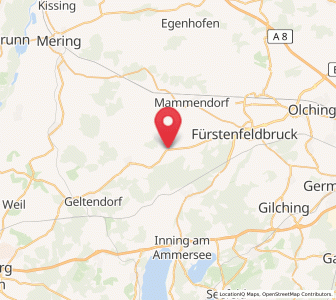 Map of Jesenwang, Bavaria