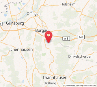 Map of Jettingen-Scheppach, Bavaria
