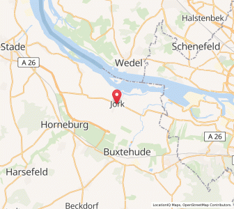 Map of Jork, Lower Saxony