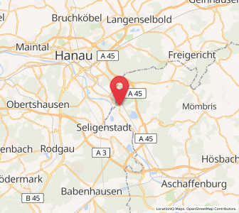 Map of Kahl am Main, Bavaria