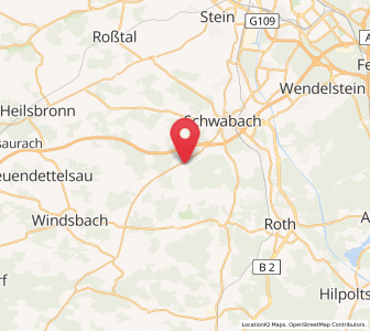 Map of Kammerstein, Bavaria