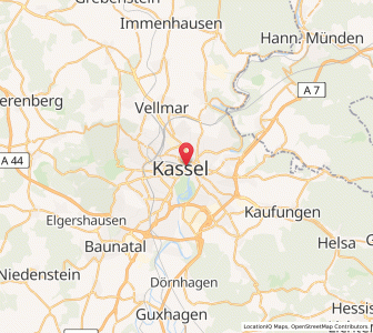 Map of Cassel, Hesse