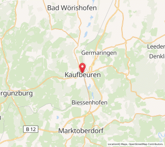 Map of Kaufbeuren, Bavaria