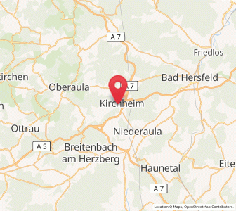 Map of Kirchheim (Hessen), Hesse