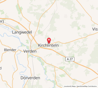 Map of Kirchlinteln, Lower Saxony