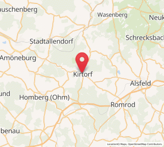 Map of Kirtorf, Hesse