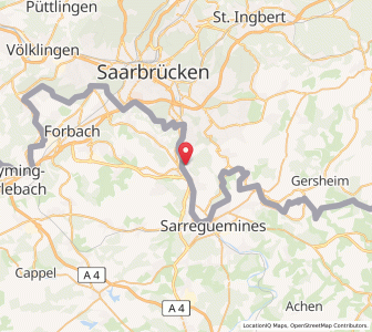 Map of Kleinblittersdorf, Saarland