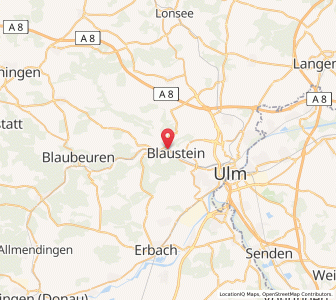 Map of Klingenstein, Baden-Wurttemberg