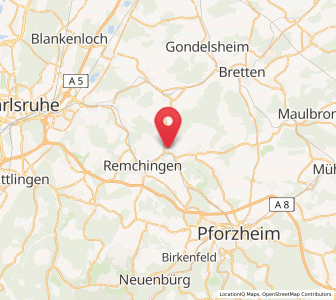 Map of Königsbach-Stein, Baden-Wurttemberg