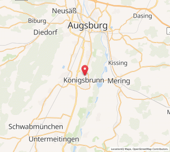 Map of Königsbrunn, Bavaria
