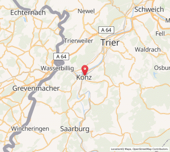 Map of Konz, Rheinland-Pfalz